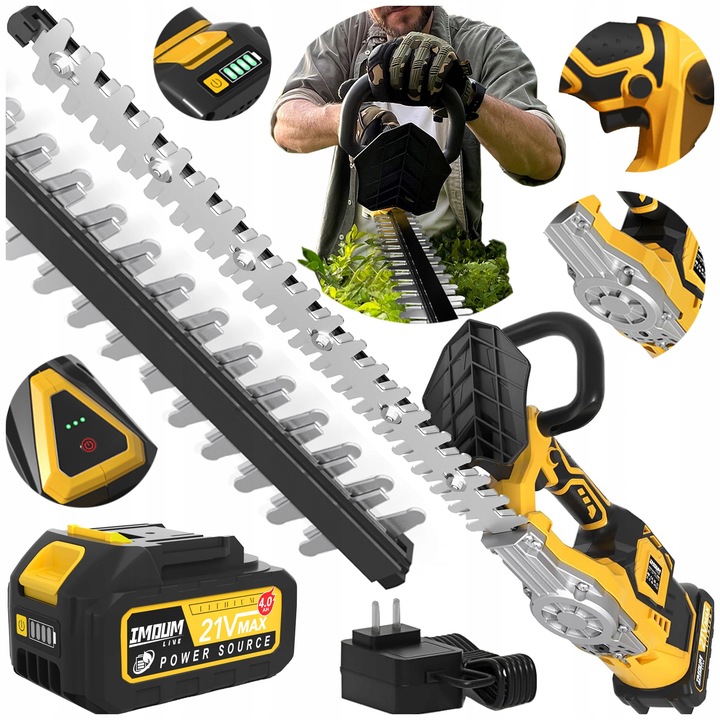 NOŻYCE DO ŻYWOPŁOTU AKUMULATOROWE DO KRZEWÓW IMOUM AKUMULATOR 4.0AH