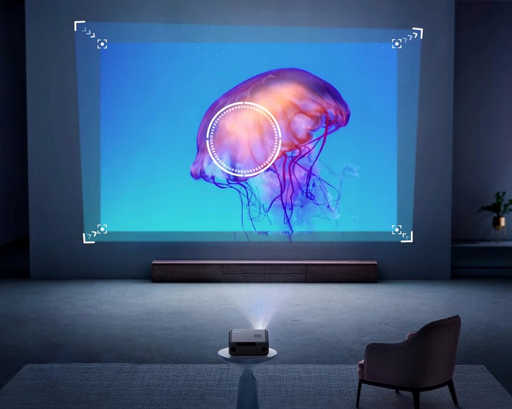 PRZENOŚNY PROJEKTOR RZUTNIK GŁOŚNIK MaxSHOW ANDROID SMART TV WIFI FULLHD 4K