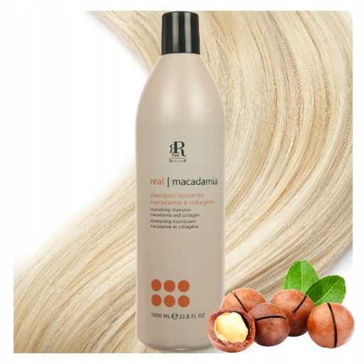 SZAMPON Do Włosów REAL STAR MACADAMIA Nawilżający RR Line Shampoo 1000 ml