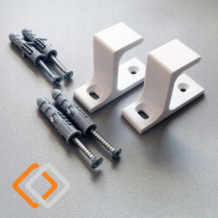 Wieszak na deskę do prasowania, uchwyt na deskę BIAŁY