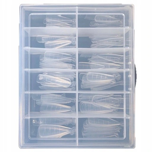 ZESTAW Formy DUAL DO AKRYLOŻELU 12 rodzajów MIGDAŁ pędzelek zaciskarka