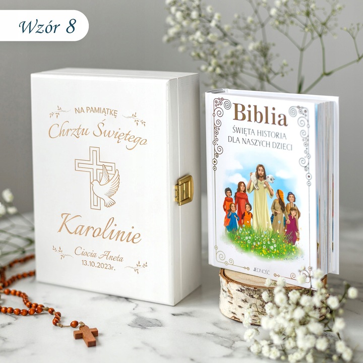 BIBLIA NA KOMUNIĘ PREZENT NA CHRZEST PISMO ŚWIĘTE NA KOMUNIĘ PAMIĄTKA