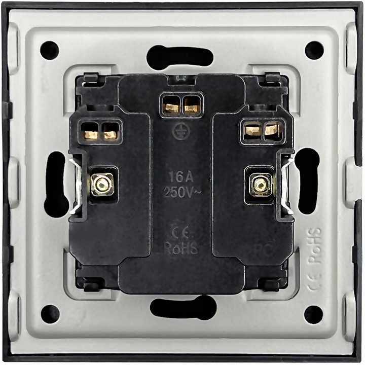 Gniazdo Gniazdko z Bolcem Podwójne Szklane z Uziemieniem Szkło MIUUN