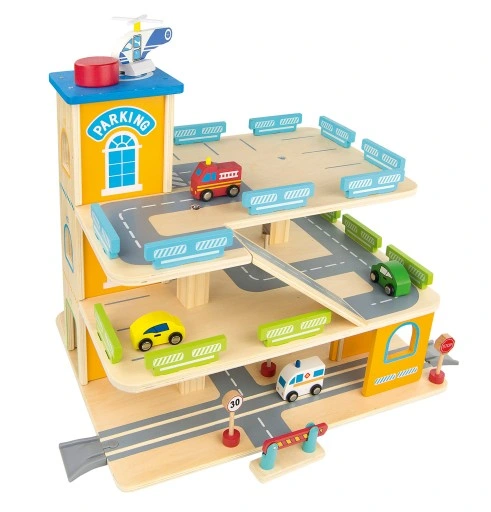 Garaż i parking 3 poziomy, auta (4) helikopter