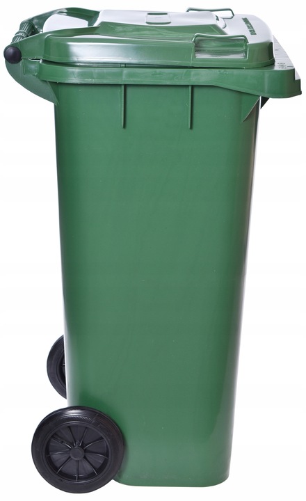 KOSZ ŚMIETNIK POJEMNIK NA ŚMIECI ODPADY DO SEGREGACJI ZIELONY KUBEŁ 120L