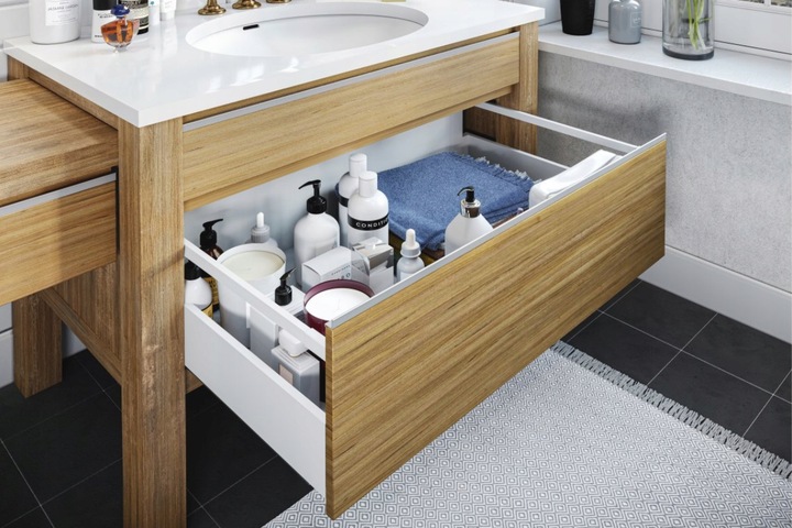 SZUFLADA GTV AXIS PRO 600D1 B. WYSOKA L600 H199 BIAŁA CICHY DOMYK