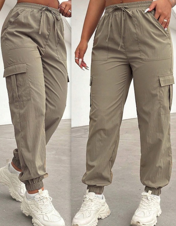 SPODNIE BOJÓWKI JOGGERY CARGO DRESY SCIĄGACZE KOLORY L/XL