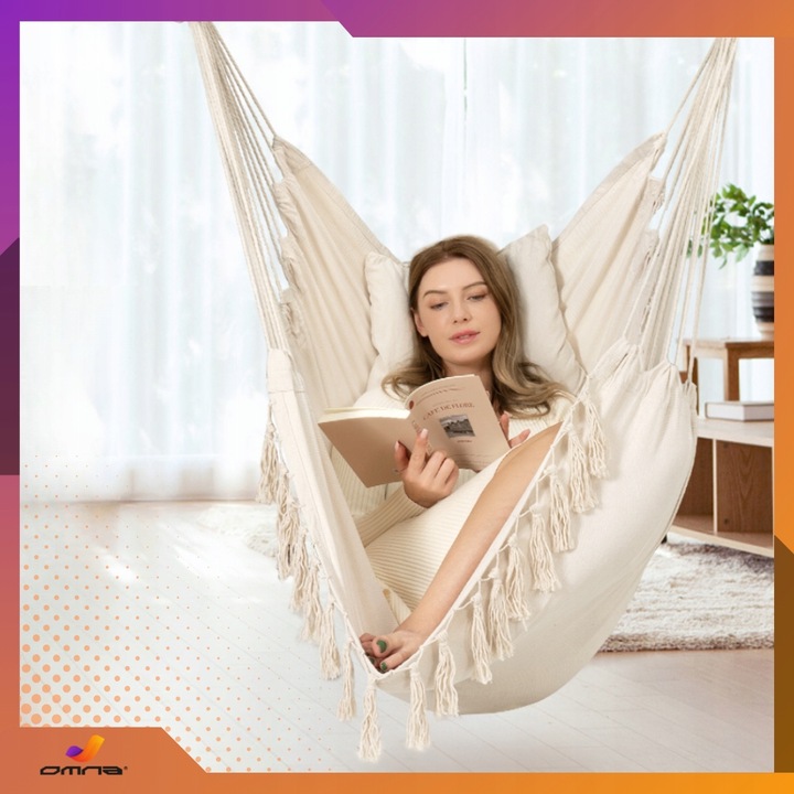 Fotel wiszący krzesło Brazylijskie Huśtawka Hamak Ogrodowy Na Balkon