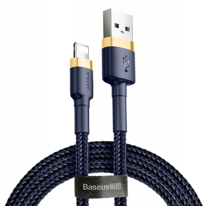 BASEUS MOCNY KABEL USB DO LIGHTNING IPHONE IPAD PRZEWÓD OPLOT 1.5A 2M