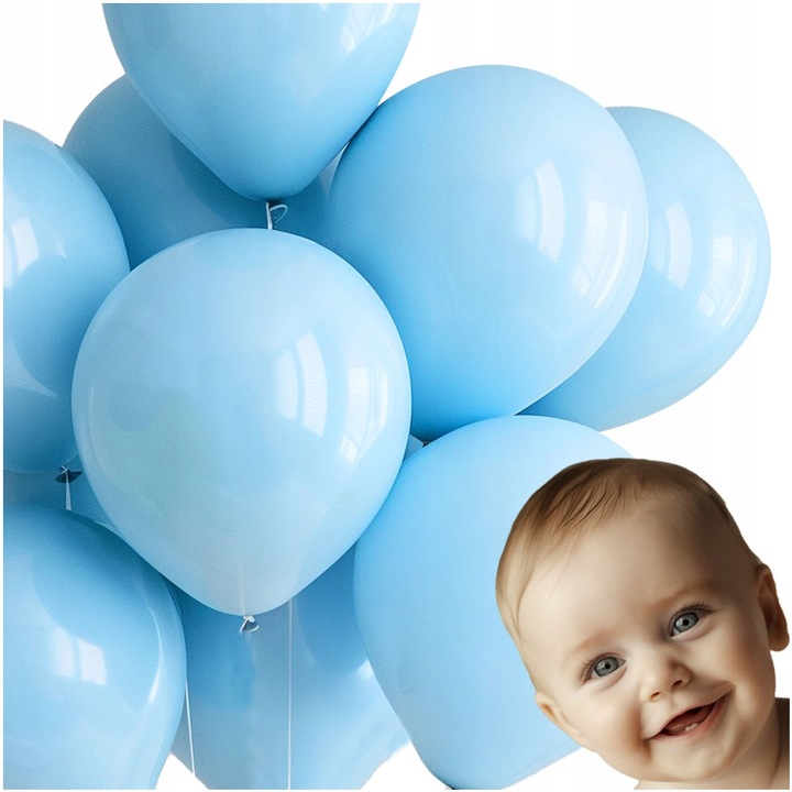 Balony Pastelowe Dekoracje Balonowe Urodzinowe Komunia Chrzest Błękit