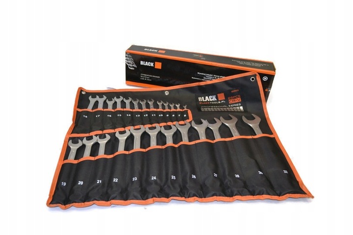 ZESTAW KLUCZY PŁASKO OCZKOWYCH 25 SZT 6-32mm DOUBLE POUCH COLD STEMP