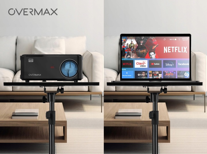 STATYW UCHWYT do projektora rzutnika PÓŁKA TRÓJNÓG do 10kg w:180cm 40x27cm