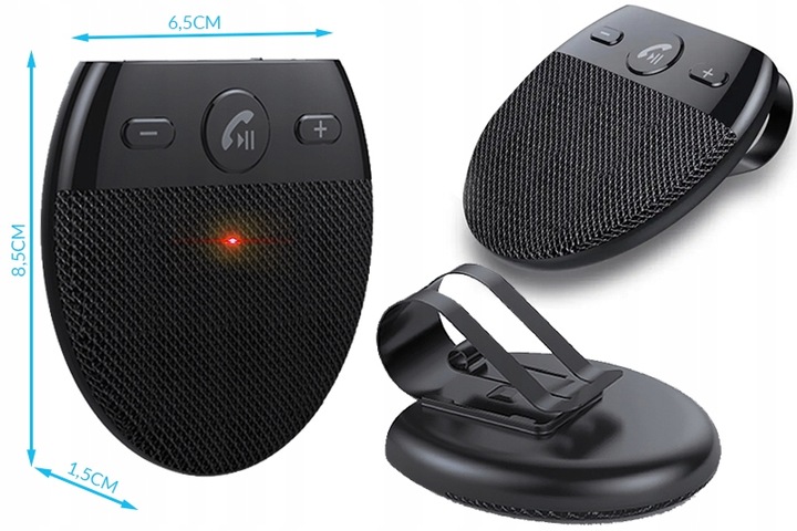GŁOŚNOMÓWIĄCY ZESTAW BLUETOOTH DO AUTA DLA KIEROWCY DO ROZMÓW BT