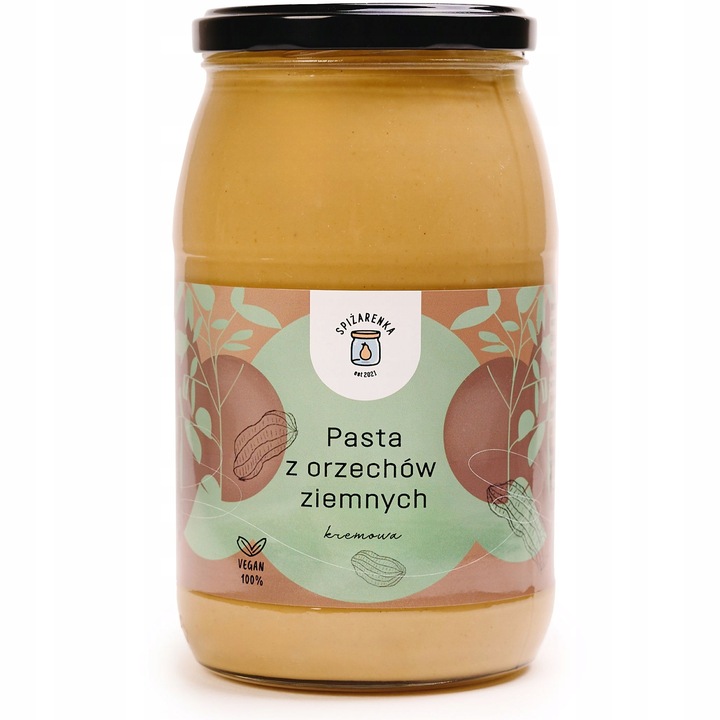 MASŁO ORZECHOWE 900g pasta z orzechów ziemnych SMOOTH krem - SPIŻARENKA