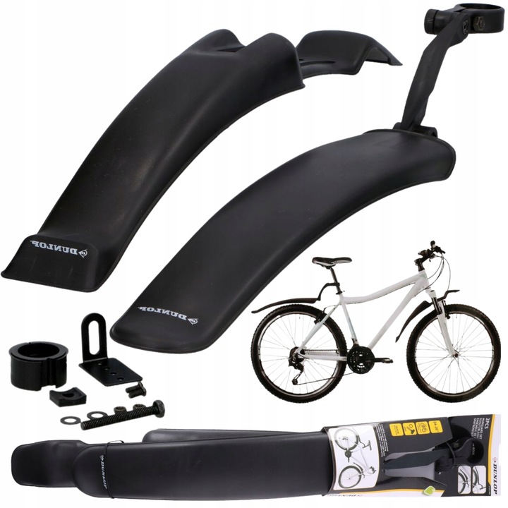 BŁOTNIKI Rowerowe BŁOTNIK Rowerowy DUNLOP 24-26 Komplet ZESTAW przód tył