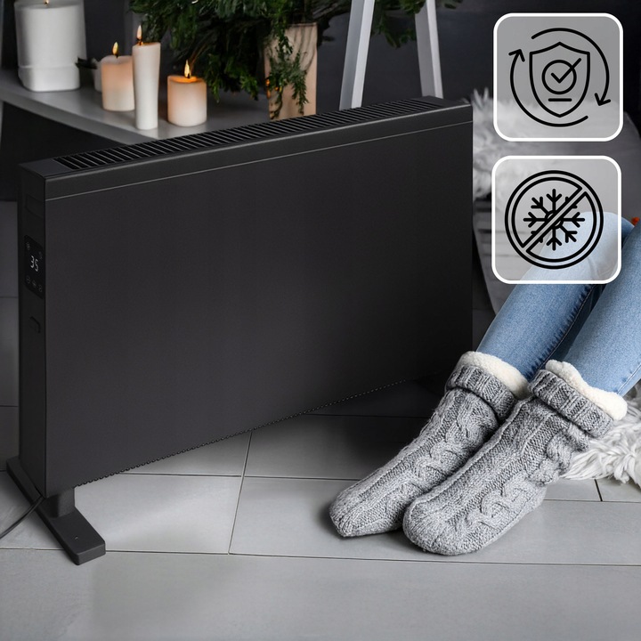 Grzejnik elektryczny konwektorowy EBERG DEXO 2000W WiFi termostat LED pilot