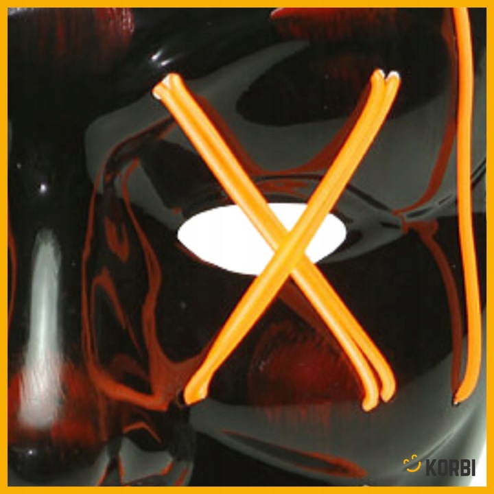 ŚWIECĄCA MASKA LED PURGE NOC OCZYSZCZENIA LEDOWA PRZEBRANIE HALLOWEEN