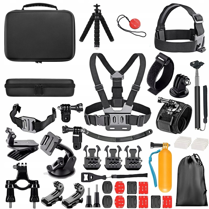 ZESTAW XXL 50w1 AKCESORIA GOPRO HERO 13 12 11 dji insta360 Uchwyty