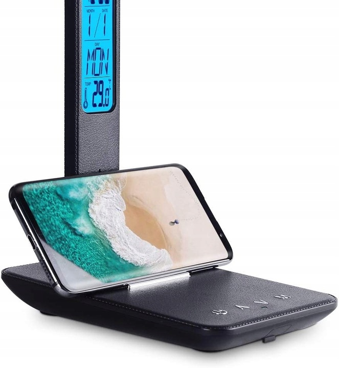 Lampka biurkowa LED lampa na biurko WYŚWIETLACZ LED Zegar Data 5