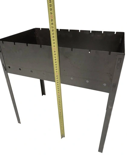 MANGAL GRILL WĘGLOWY SKŁADANY NA 8 SZAMPURY 0,8 MM