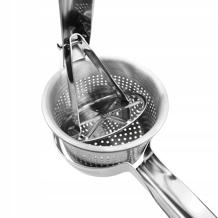 MASYWNA PRASKA DO ZIEMNIAKÓW WARZYW STAL NIERDZEWNA WYCISKARKA TŁUCZEK