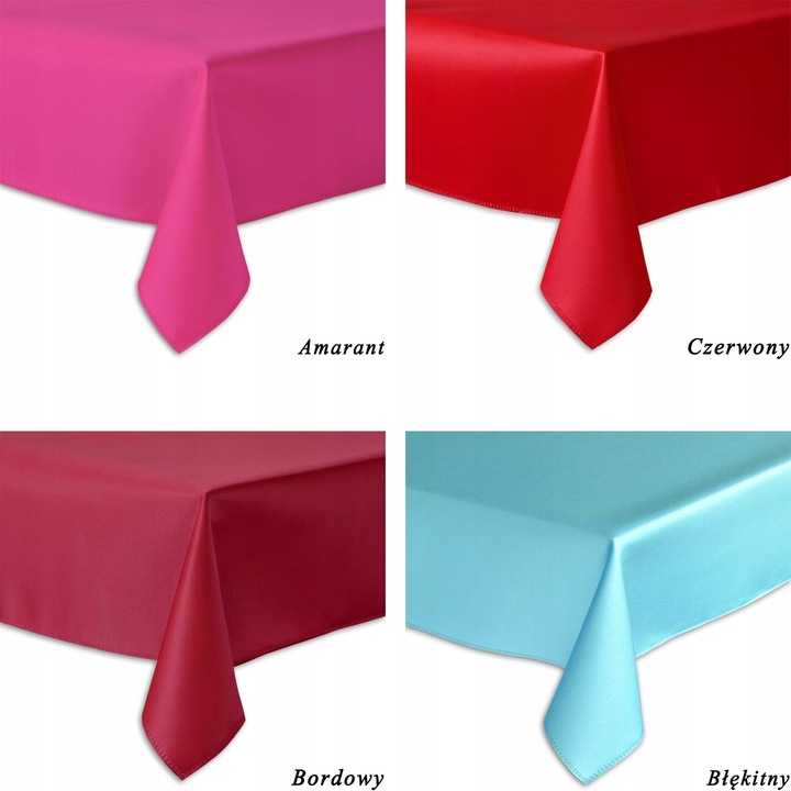 OBRUS PLAMOODPORNY - 120X160 - SOLID GŁADKI BIAŁY