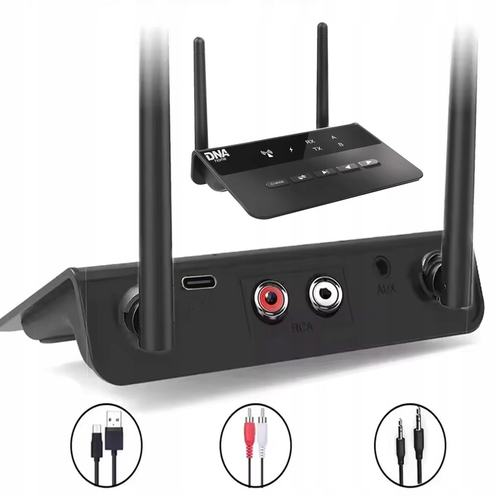 NADAJNIK ODBIORNIK Bluetooth do TV wieży hi-fi słuchawek APT-X do 80 m