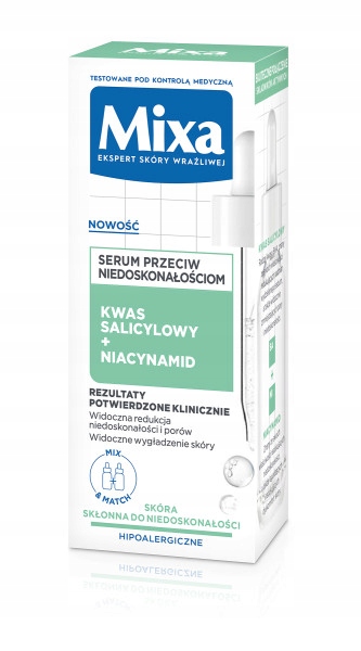 Mixa Lab Serum Przeciw Niedoskonałościom Kwas Salicylowy + Niacynamid 30ml
