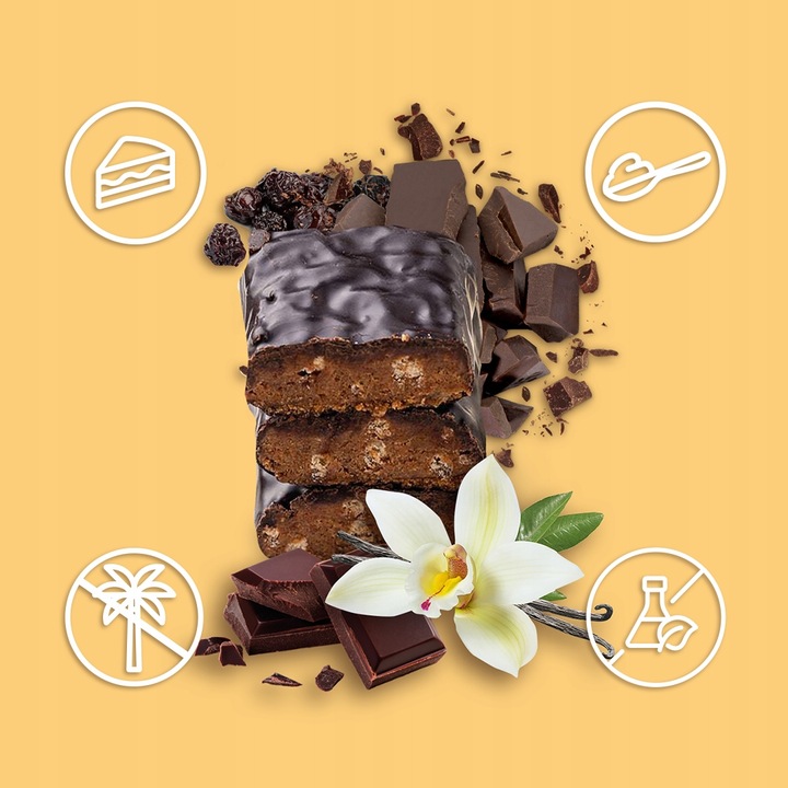 Baton proteinowy BeRAW Protein Vanilla Cheesecake sernik waniliowy 15x40g