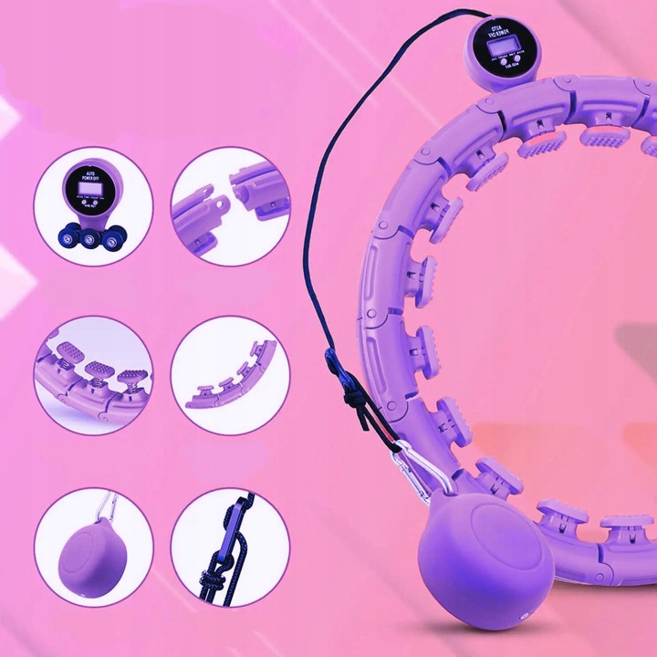 HULA HOP ODCHUDZAJĄCY SMART Z LICZNIKIEM I OBCIĄŻENIEM HULAHOP ODCHUDZAJĄCE