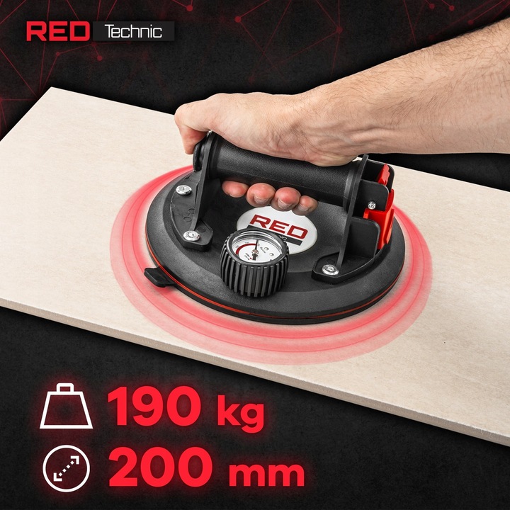 PRZYSSAWKA PRÓŻNIOWA DO PŁYTEK UCHWYT Z POMPKĄ MANOMETREM GLAZURY SZYB