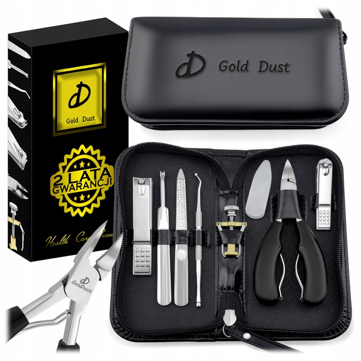 ZESTAW DO MANICURE PAZNOKCI PEDICURE DUŻY AKCESORIA CĄŻKI PRZYBORNIK W