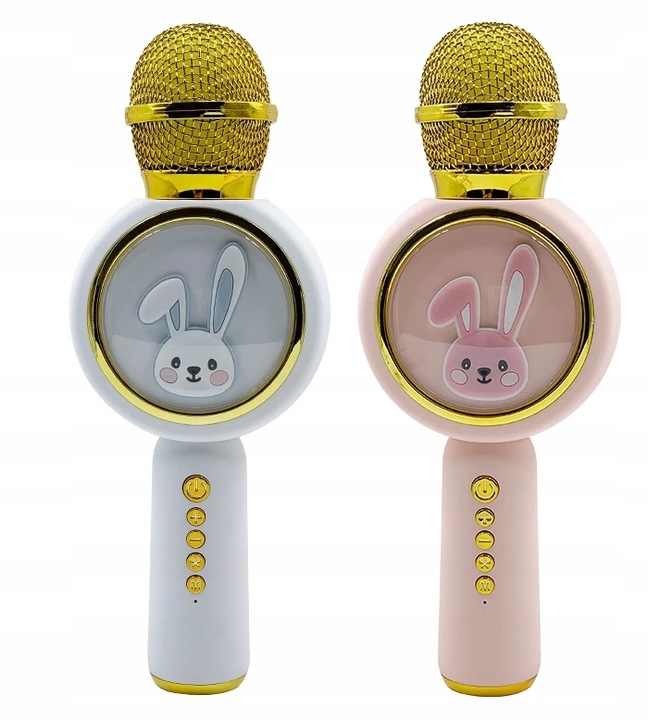 Mikrofon Karaoke Bezprzewodowe Bluetooth z Głośnikiem Królik Dla
