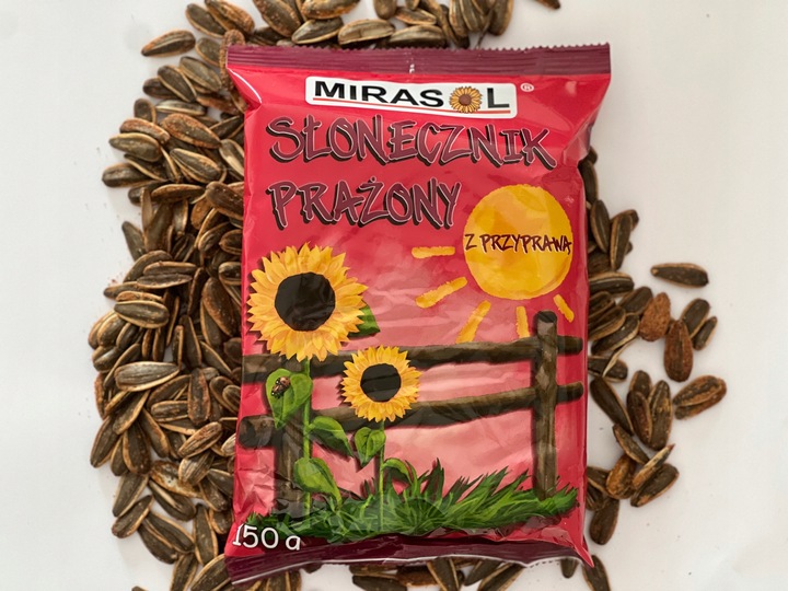 SŁONECZNIK PRAŻONY 150g Z PRZYPRAWAMI MIRASOL DUŻE ZIARNO