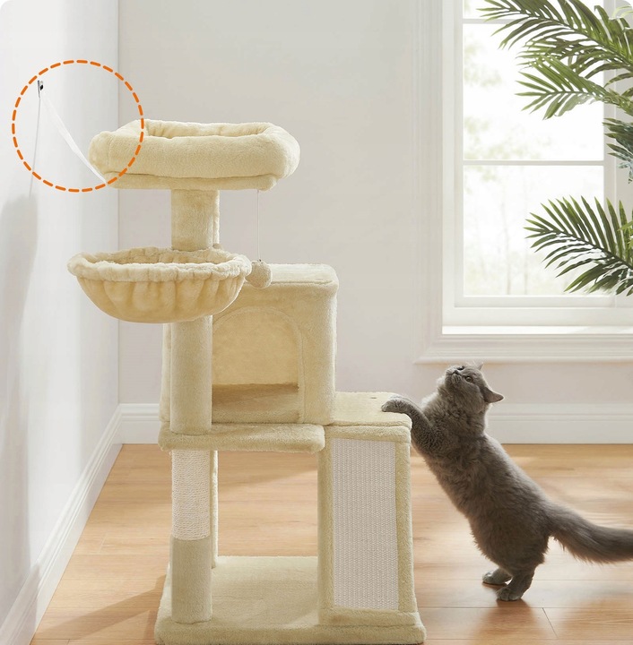 Drapak dla Kota Legowisko Domek Słupek z Zabawkami