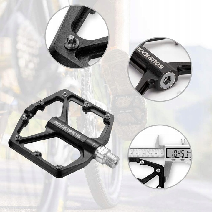 Pedały rowerowe ROCKBROS K203-BK Platformowe ca