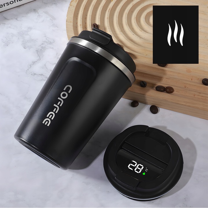 Kubek Termiczny Termos 510ml Wyświetlacz Ekran LCD SMART na Kawę Herbatę XL