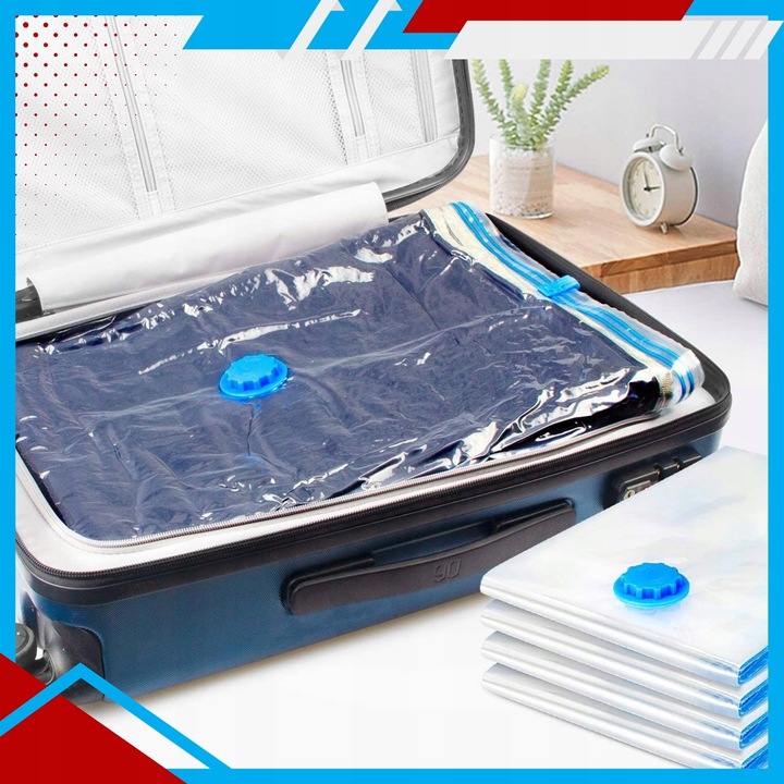 WORKI PRÓŻNIOWE Na Ubrania Pościel Torby, ZESTAW 12 SZTUK , 4 ROZMIARY