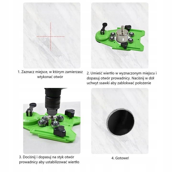 Prowadnica koronek otwornic przymiar 2 przyssawki