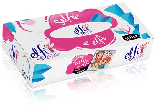 Chusteczki higieniczne w pudełku bezzapachowe ELFI 2warstwowe 100
