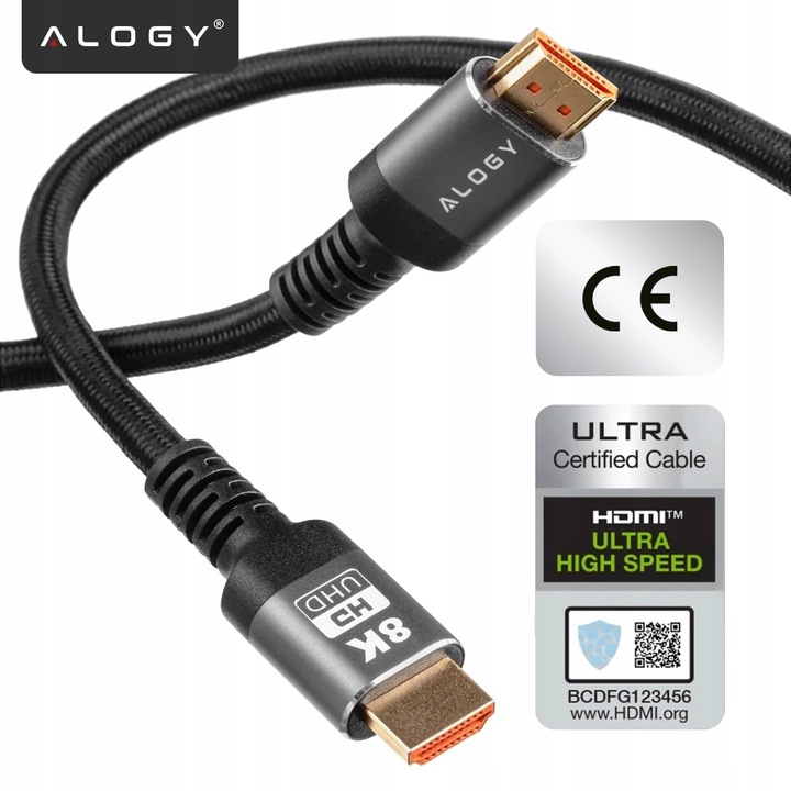 Kabel HDMI 2.1 PREMIUM ULTRA High Speed 8K/60HZ 4K/120HZ 1.5m