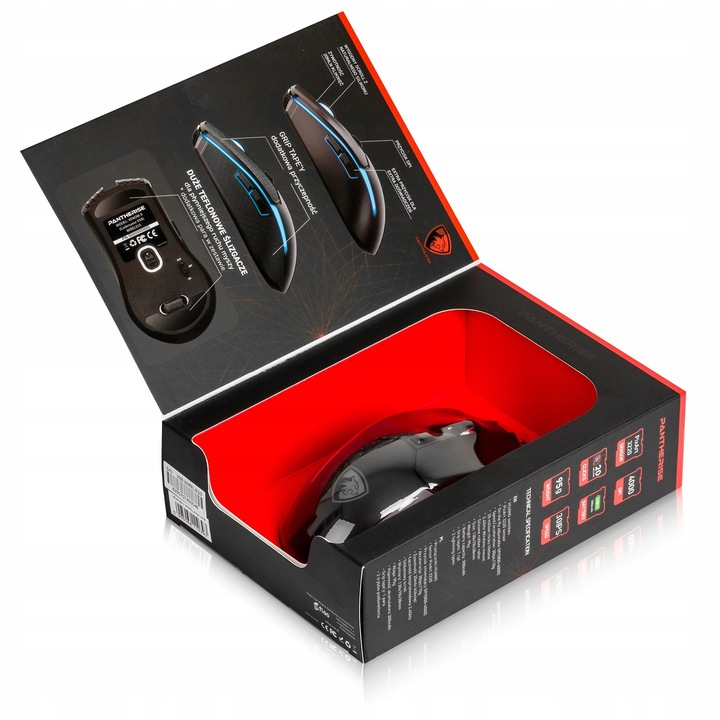 PANTHERISE VENOM II MYSZ GAMING RGB MINECRAFT 12400DPI Graczy 20mln Klików