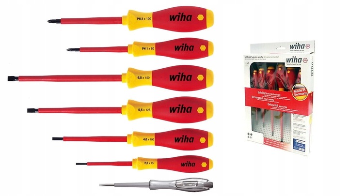 Zestaw wkrętaków izolowanych Wiha / wkrętaki dla elektryka 7 szt. /