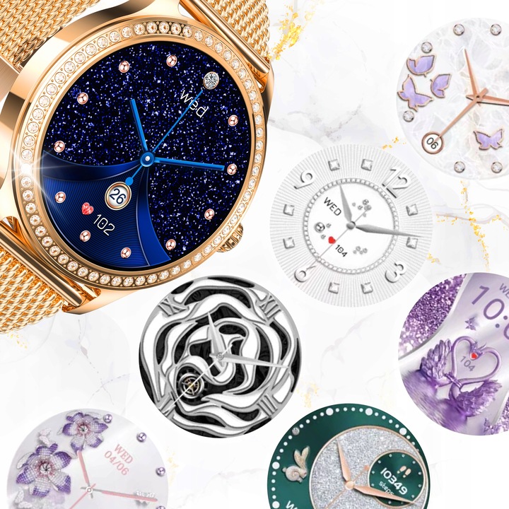 SMARTWATCH ZEGAREK DAMSKI MENU POLSKIE ROZMOWY SPORT SMART WATCH PULS PL