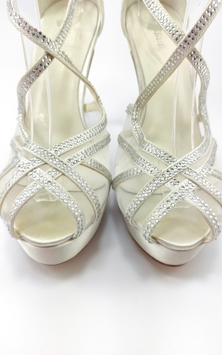 czółenka Satynowe obcas 39