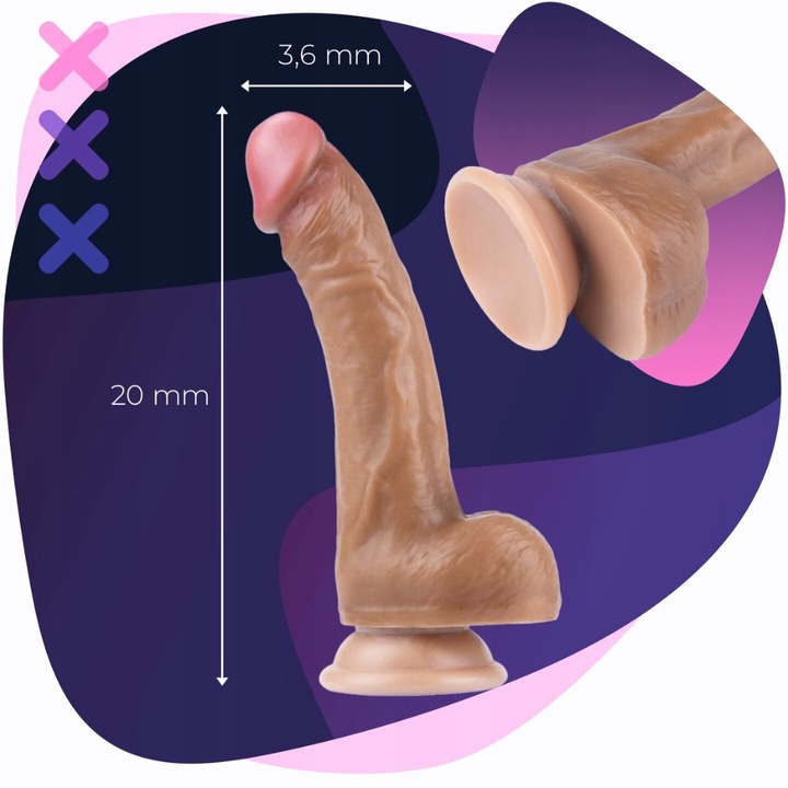 REALISTYCZNE DILDO z przyssawką sztuczny PENIS z jądrami jak PRAWDZIWY