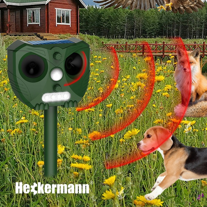 ODSTRASZACZ ULTRADŹWIĘKOWY ZWIERZĄT GRYZONI KOTÓW PSÓW DZIKÓW PTAKÓW