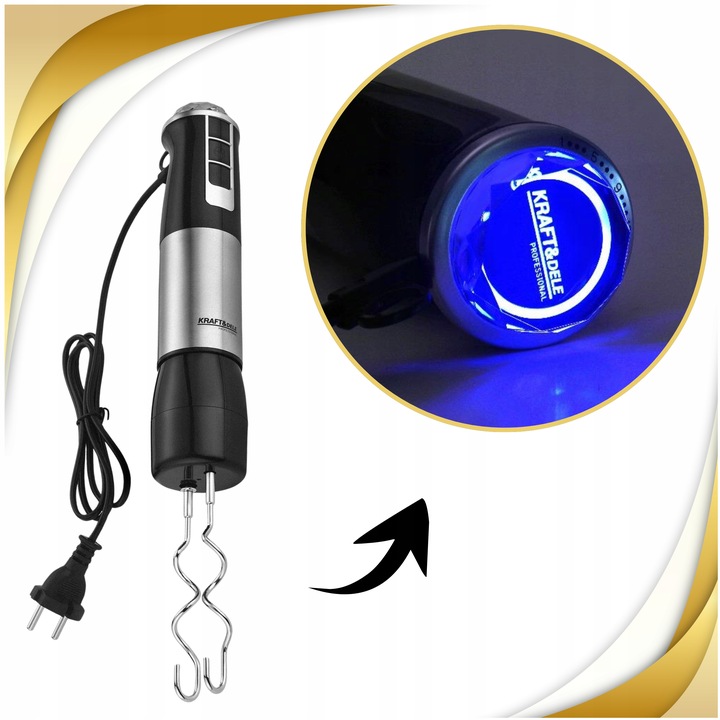 BLENDER RĘCZNY MIKSER WIELOFUNKCYJNY TRYB TURBO 1500 W KRUSZY LÓD 7W1