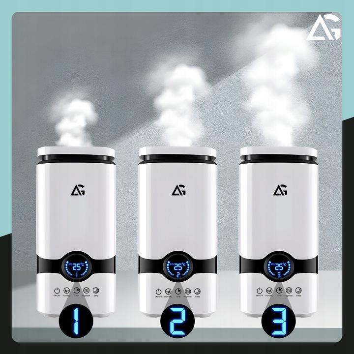 NAWILŻACZ POWIETRZA JONIZATOR AROMATERAPIA DYFUZOR TIMER PILOT + 12x