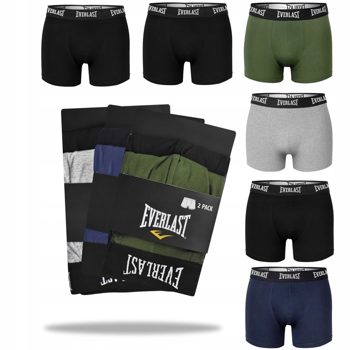 Everlast Bokserki Męskie Bawełniane BM404 6 sztuk Rozmiar L